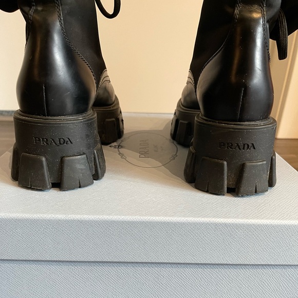 Prada Monolith Boots with Pouch - Picture 6 of 11